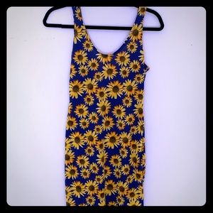 Tobi sunflower print mini dress. Size S